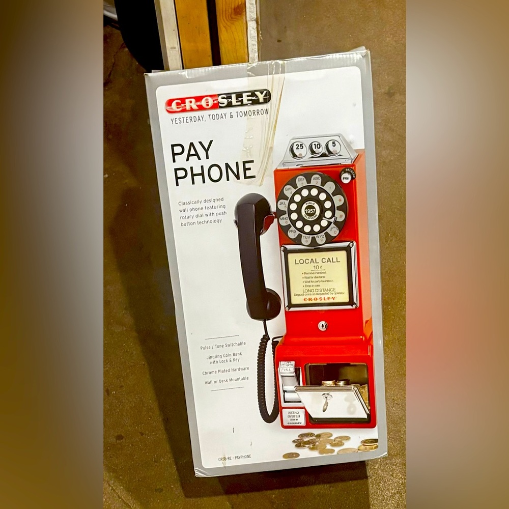 Brand CROSLEY,payphone and bank